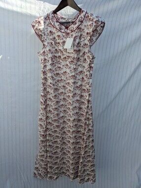 Doen Raphaela Ivory Rosier Floral Print Dress XLarge NWT